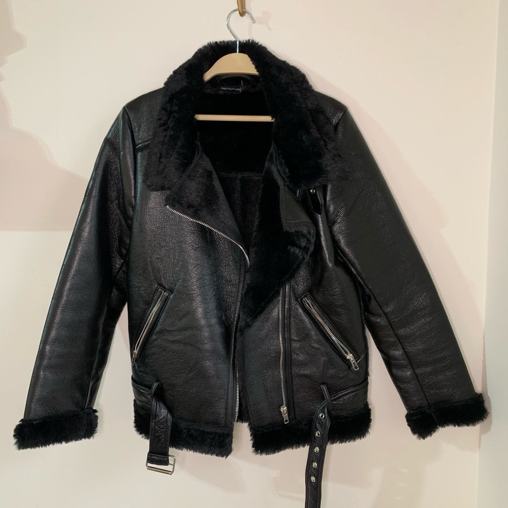 Moto leather jacket